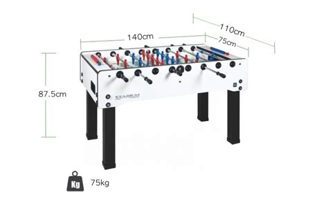 foosball table size and clearance